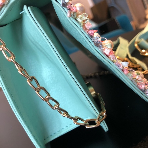 Ladies Square Flower Shoulder hand bag (Brand new) - Picture 7 of 8